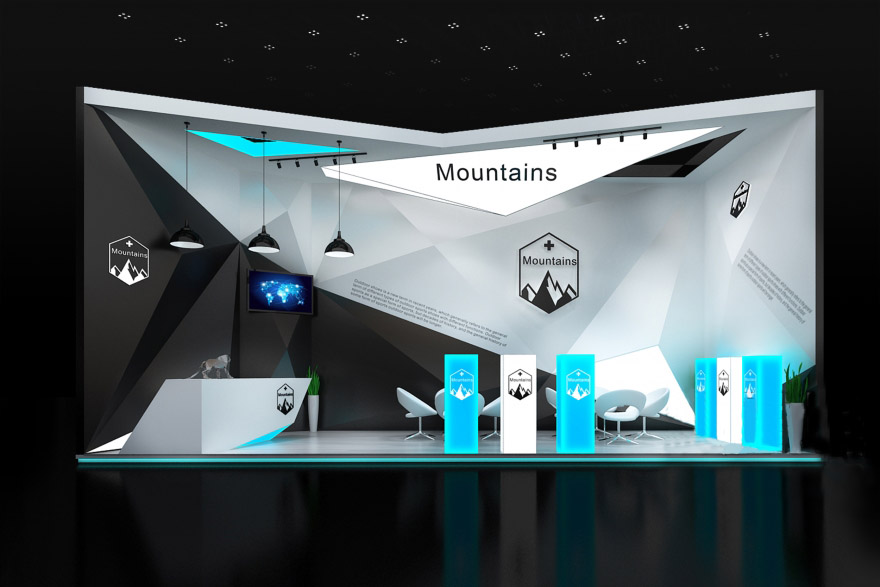 广州展览搭建展会-Mountains-户外用品展会设计展台