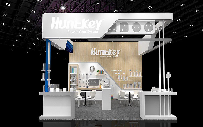 广州琶洲展馆展台搭建-huntkey-电源展会设计